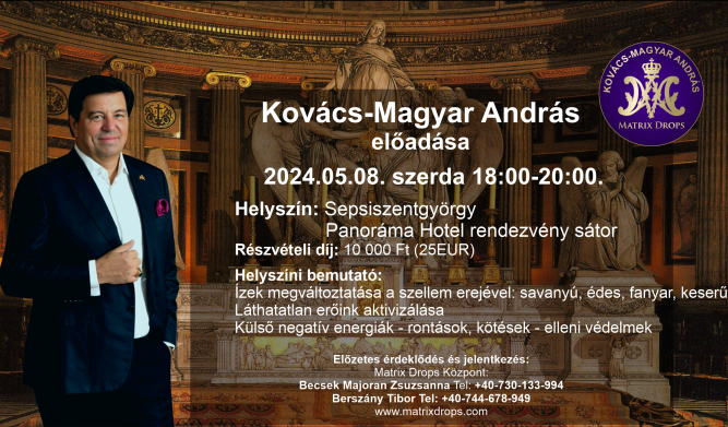 Kovács-Magyar András előadása Sepsiszentgyörgyön - 2024. május 8. szerda
