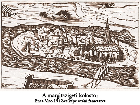 Margitszigeti kolostor 1542-ből fametszet 