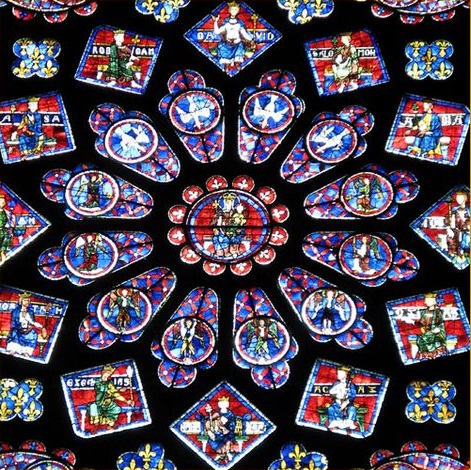 Chartres katedrális ablaka
