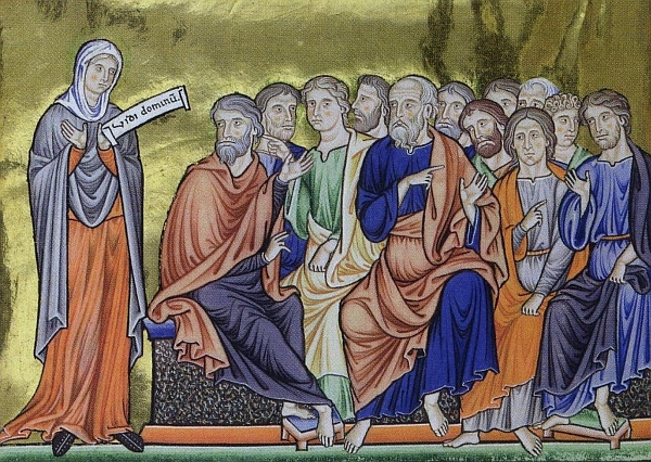 Mária Magdolna az apostoloknak prédikál