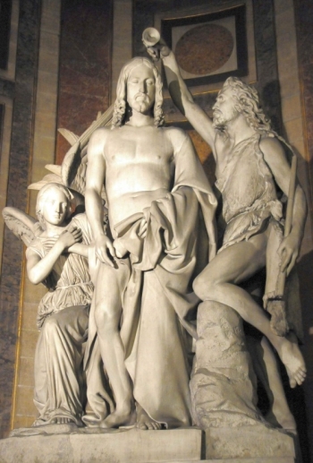 Jézus Urunk és Keresztelő Szent János szobra