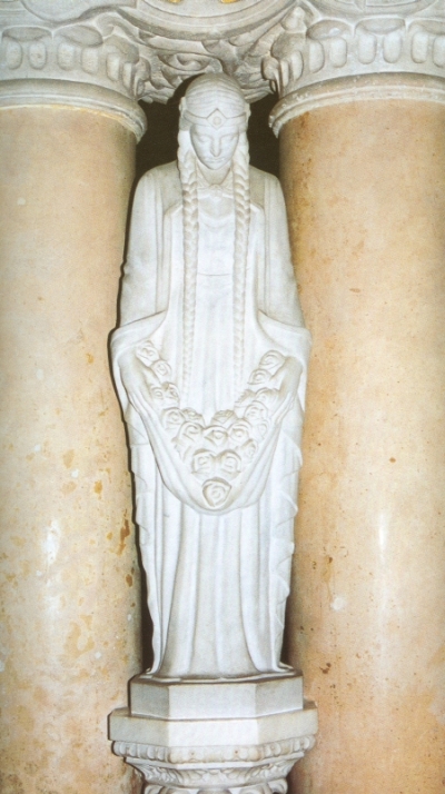 Szent Erzsébet szobra a szegedi székesegyházban