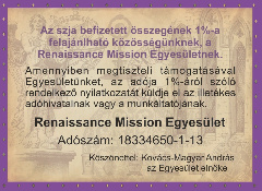 Ajánlja fel az szja 1%-át az Egyesületünknek