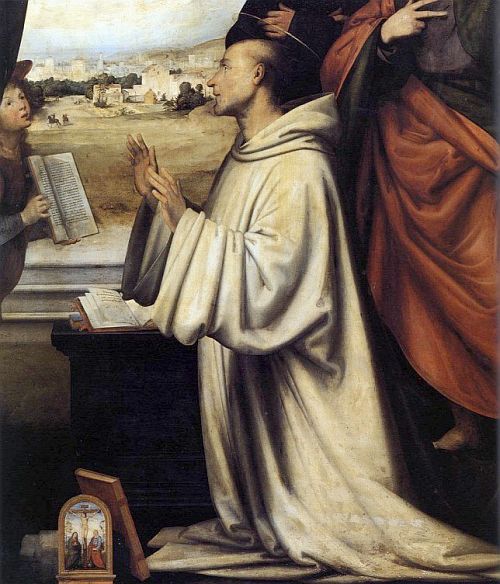 zent Bernát látomása Fra Bartolomeo festményén